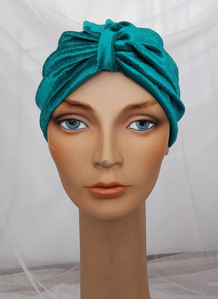 Emerald Green Velvet Turban